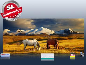 Preview: Infrarot Bildheizung 900 Watt 140x60 M10-SL Wildpferde