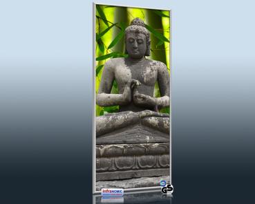 Preview: Infrarotheizung mit Bild Bildheizung 900 Watt 140x60 M10-SL Buddha