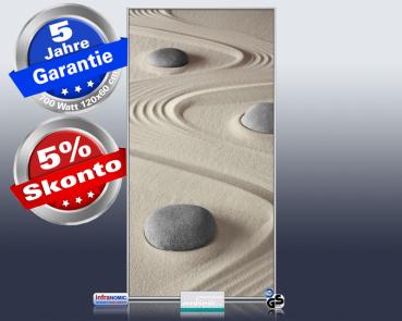 Infrarot Bildheizung 700 Watt 120x60 M10-SL Steine im Sand
