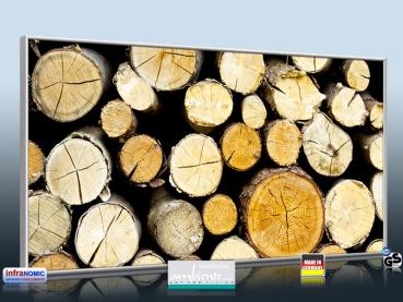 Preview: Infrarot Bildheizung 700 Watt 120x60 M10-SL Holzstapel