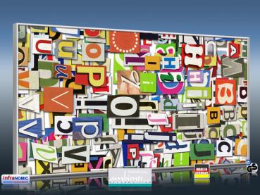 Preview: Infrarotheizung als Bild Bildheizung 700 Watt 120x60 M10-SL Buchstaben