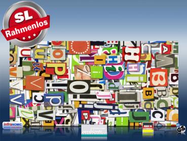 Preview: Infrarotheizung als Bild Bildheizung 700 Watt 120x60 M10-SL Buchstaben