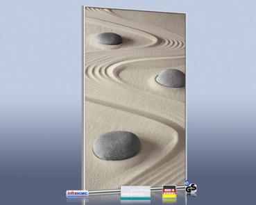 Preview: Infrarot Bildheizung 600 Watt 110x60 M10-SL Steine im Sand