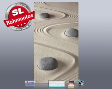 Preview: Infrarot Bildheizung 600 Watt 110x60 M10-SL Steine im Sand