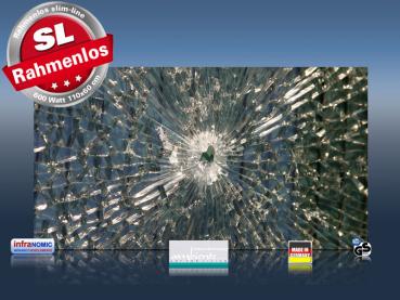 Preview: Infrarot Bildheizung 600 Watt 110x60 M10-SL Glas mit Loch