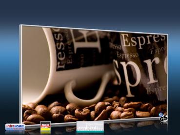 Preview: Infrarot Bildheizung 600 Watt 110x60 M10-SL Cafe 2