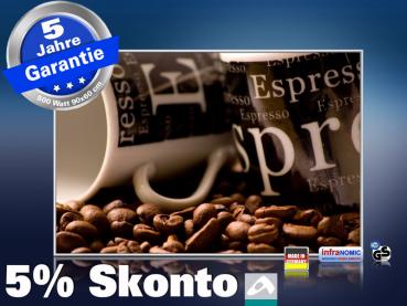 infrarot Bildheizung 500 Watt 90x60 M10-SL cafe 2