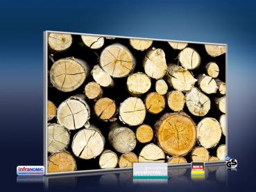 Preview: infrarot Bildheizung 500 Watt 90x60 M10-SL Holzstapel