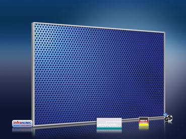 Preview: Infrarot Bildheizung 500 Watt 90x60 M10-SL Löcher blau