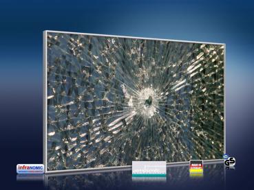 Preview: infrarot Bildheizung 500 Watt 90x60 M10-SL Glas mit Loch