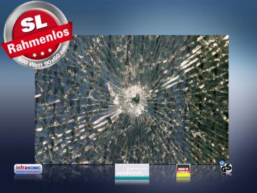 Preview: infrarot Bildheizung 500 Watt 90x60 M10-SL Glas mit Loch