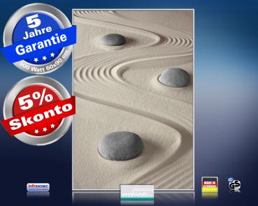 Infrarot Bildheizung 500 Watt 90x60 M10-SL Steine im Sand