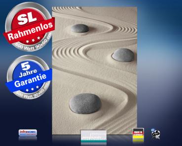 Preview: Infrarot Bildheizung 500 Watt 90x60 M10-SL Steine im Sand