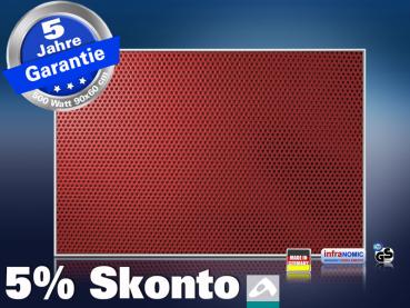 Infrarot Bildheizung 500 Watt 90x60 M10-SL Löcher rot