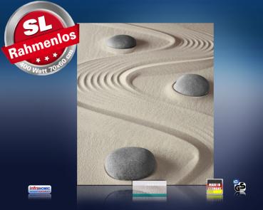 Preview: Infrarot Bildheizung 400 Watt 70x60 M10-SL Steine im Sand