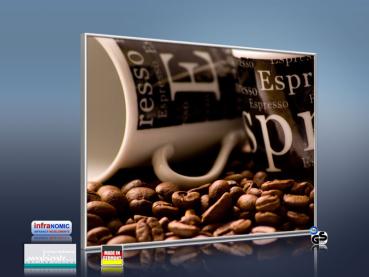 Preview: Infrarot Bildheizung 400 Watt 70x60 M10-SL Café 2