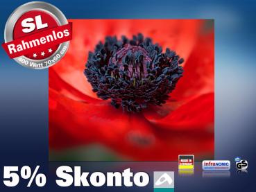 Preview: Infrarot Bildheizung 400 Watt 70x60 M10-SL Mohn
