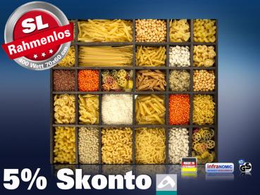Preview: infrarot Bildheizung 400 Watt 70x60 M10-SL Nudeln und Hülsenfrüchte