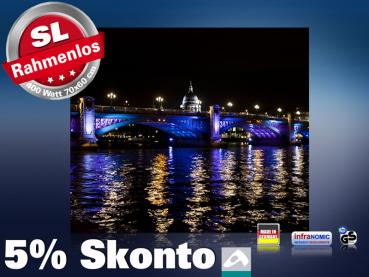 Preview: Infrarot Bildheizung 400 Watt 70x60 M10-SL London bei Nacht