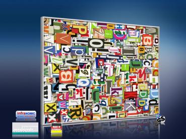 Preview: Infrarot Bildheizung 400 Watt 70x60 M10-SL Buchstaben