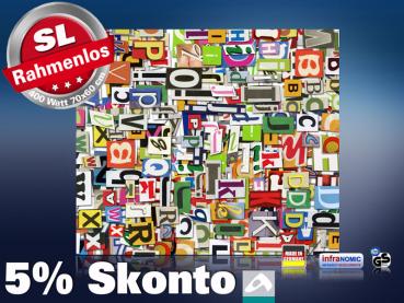 Preview: Infrarot Bildheizung 400 Watt 70x60 M10-SL Buchstaben