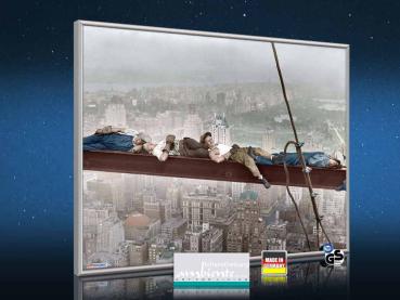 Preview: infrarot Bildheizung 400 Watt 70x60 M10-SL catnap atop a skyscraper 4c