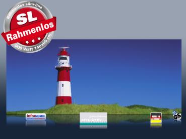 Preview: Infrarot Bildheizung 900 Watt 140x60 M10-SL Leuchtturm II