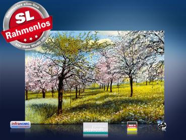Preview: Infrarot Bildheizung Kunst 500 Watt 90x60 M10-SL Baumblüte