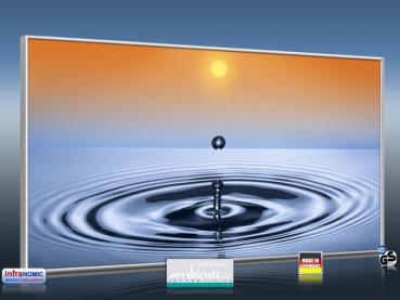 Preview: Infrarot Bildheizung 700 Watt 120x60 M10-SL Wassertropfen II