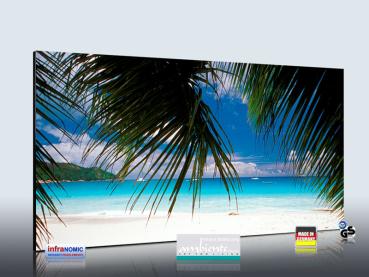 Preview: Infrarot Bildheizung 700 Watt Rahmenlos slim-line 120x60 Strand