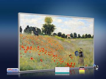 Preview: Infrarot Bildheizung Kunst 500 Watt 90x60 M10-SL Klatschmohn (Monet)