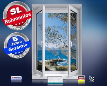 Preview: Infrarot Bildheizung 500 Watt 90x60 M10-SL Fensterblick Mallorca