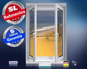 Preview: Infrarot Bildheizung 500 Watt 90x60 M10-SL Fensterblick Düne