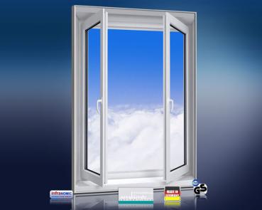 Preview: Infrarot Bildheizung 500 Watt 90x60 M10-SL Fensterblick Wolken