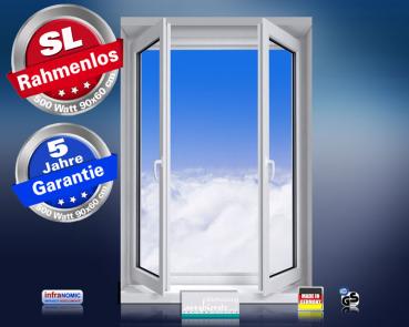 Preview: Infrarot Bildheizung 500 Watt 90x60 M10-SL Fensterblick Wolken