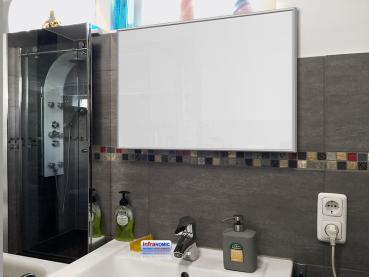 Preview: Infrarotheizung schwarz Spiegelheizung Bad 500 Watt 90x60 M10
