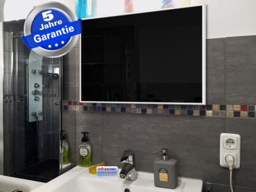 Preview: Infrarotheizung Glas weiß Spiegelheizung Bad 500 Watt 90x60 M10W