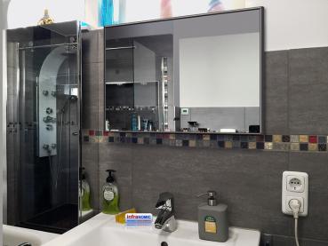Preview: Infrarotheizung schwarz Spiegelheizung Bad 500 Watt 90x60 M10S