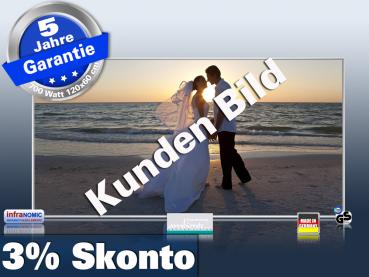 Infrarot Bildheizung 700 Watt 120x60 M10-SL mit eigenem Foto Motiv