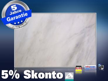 infrarot Bildheizung 500 Watt 90x60 M10-SL Marmor weiß
