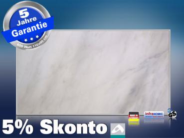 Infrarot Bildheizung 600 Watt 110x60 M10-SL Marmor weiß