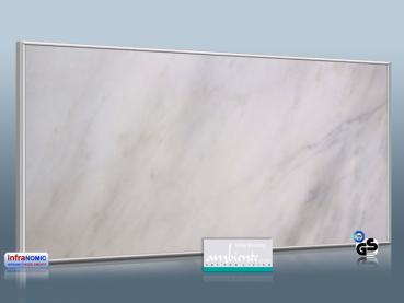 Preview: Infrarot Bildheizung 700 Watt 120x60 M10-SL Marmor weiß