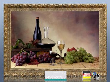 Preview: Infrarot Bildheizung 500 Watt 90x60 Stilrahmen StG Wein-Trauben
