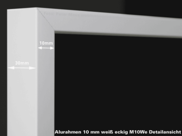 Aufpreis Alurahmen weiß eckig M10W alle Größen