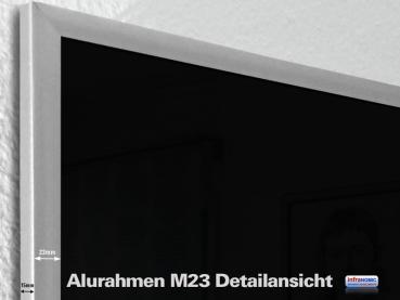 Preview: Fern Infrarotheizung 1400 Watt 200x80 ESG Glas schwarz emailliert M23