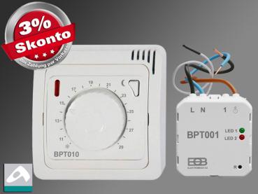Funk Raumthermostat analog Set BT010 mit Unterputz Empfänger BT001