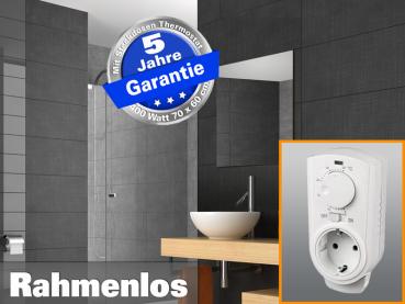 Preview: Infrarot Spiegelheizung mit Thermostat 400 Watt 70x60 M10-SL