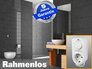 Preview: Infrarot Bad Spiegelheizung mit Thermostat 700 Watt 120x60 M10-SL