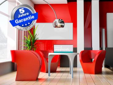 Preview: Fern Infrarotheizung 900 Watt ESG Glas weiß 140x60 Alurahmen M10