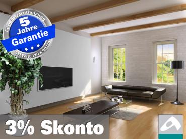 Fern Infrarotheizung 700 Watt 120x60 schwarz M10 Spiegelheizung Bad
